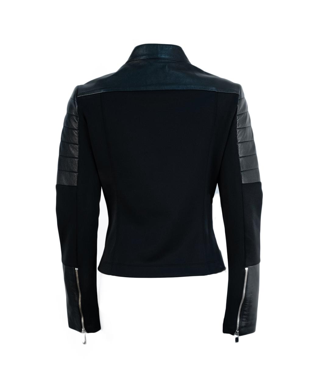 PINKO Черная кожаная куртка, фото 2