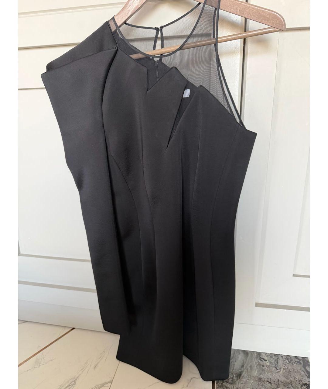 MUGLER Черное вискозное коктейльное платье, фото 6