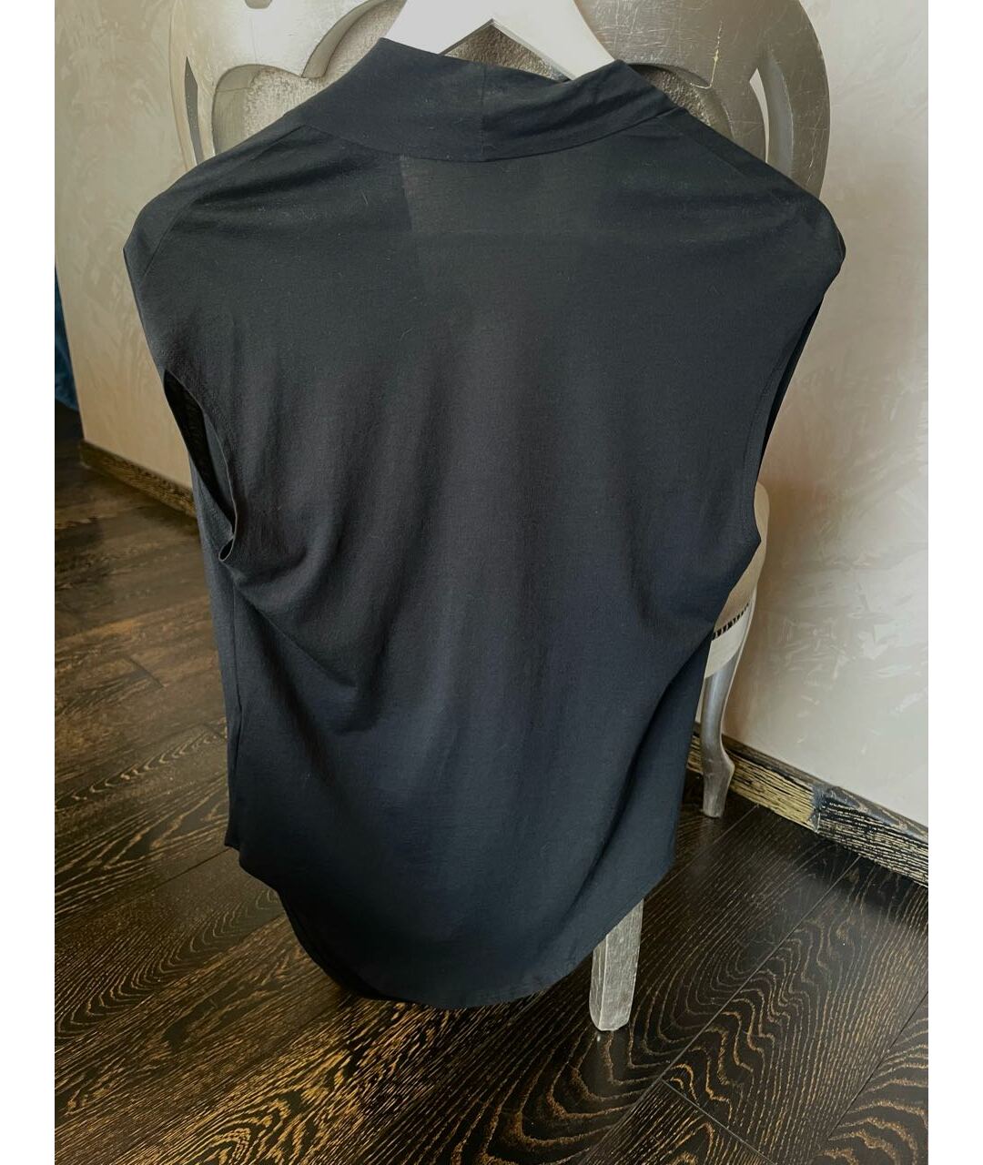 HELMUT LANG Черная хлопковая майка, фото 2
