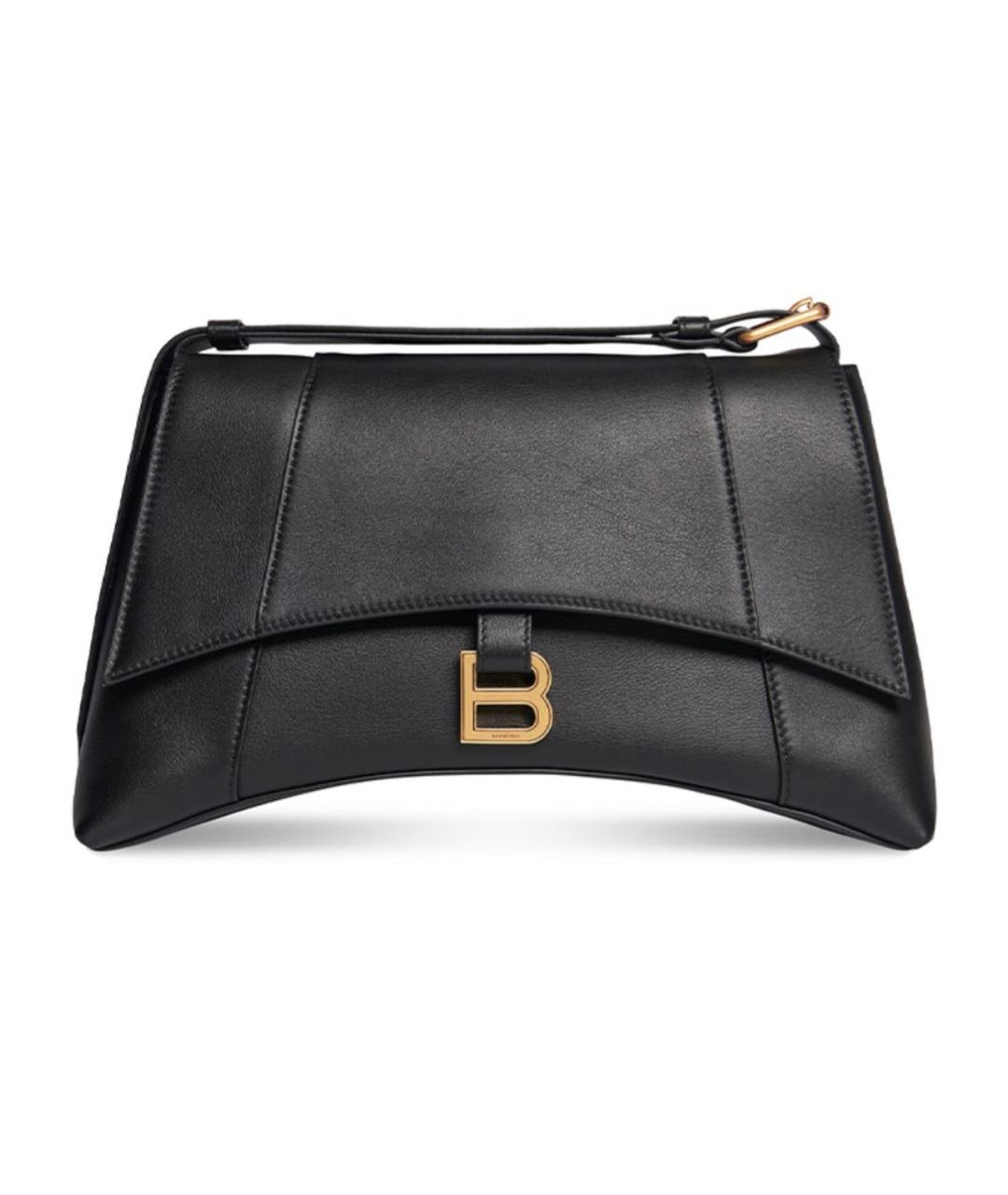 BALENCIAGA Черная кожаная сумка через плечо, фото 4