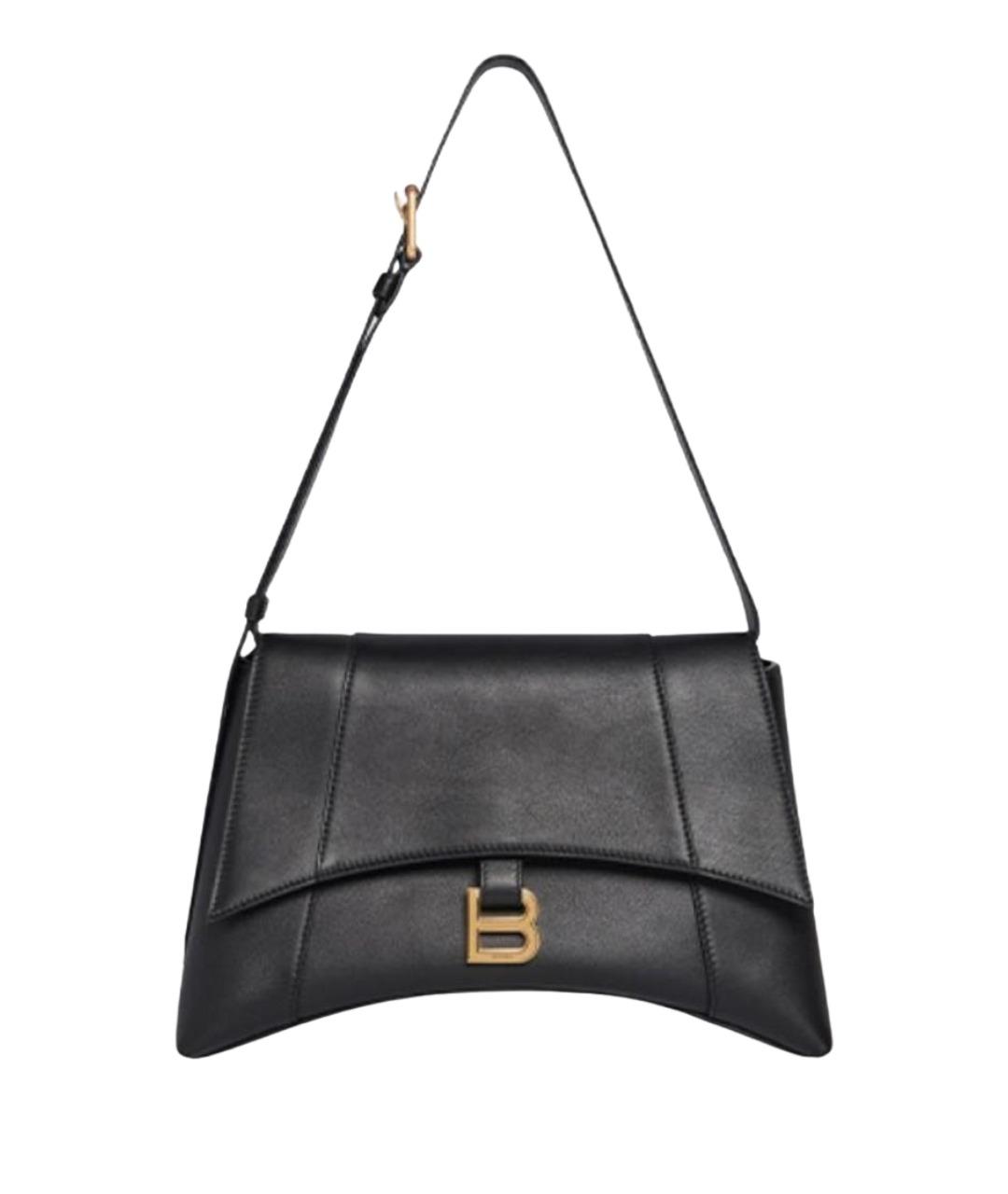 BALENCIAGA Черная кожаная сумка через плечо, фото 1