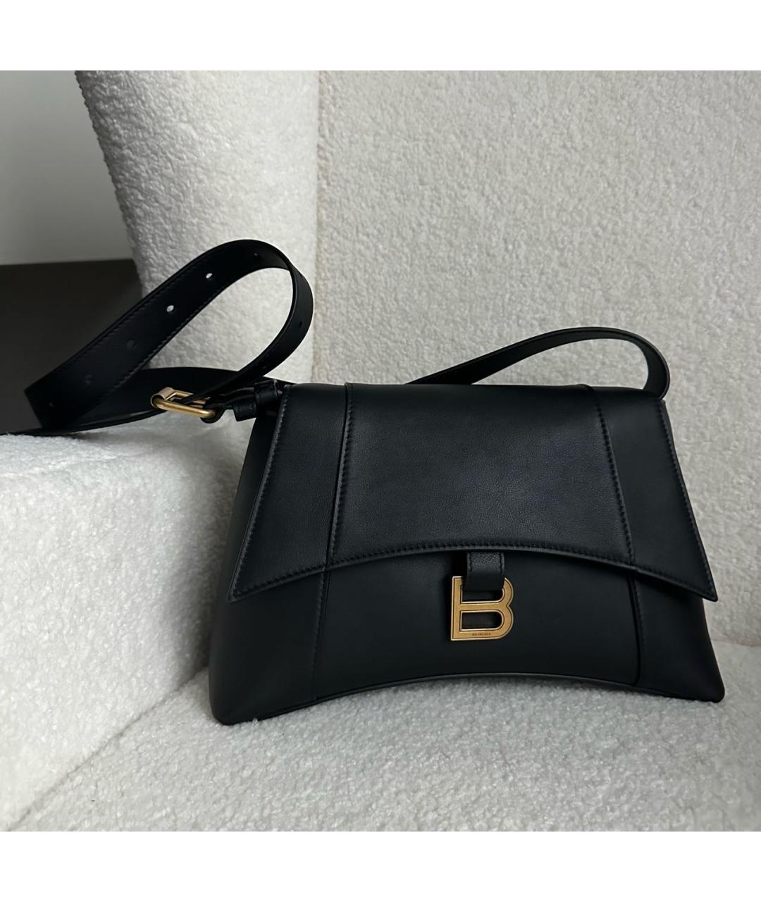 BALENCIAGA Черная кожаная сумка через плечо, фото 7