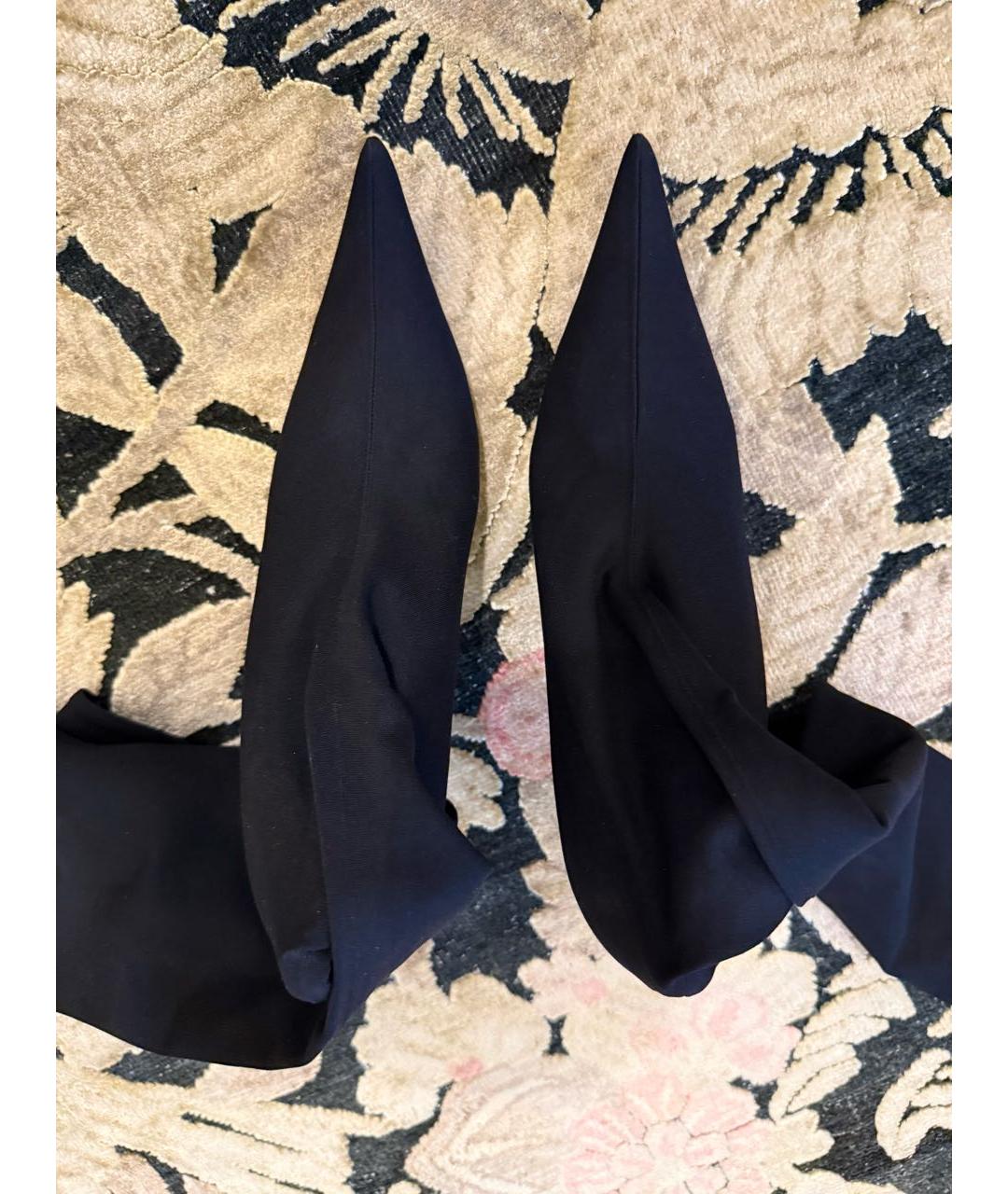 BALENCIAGA Черные текстильные ботфорты, фото 3