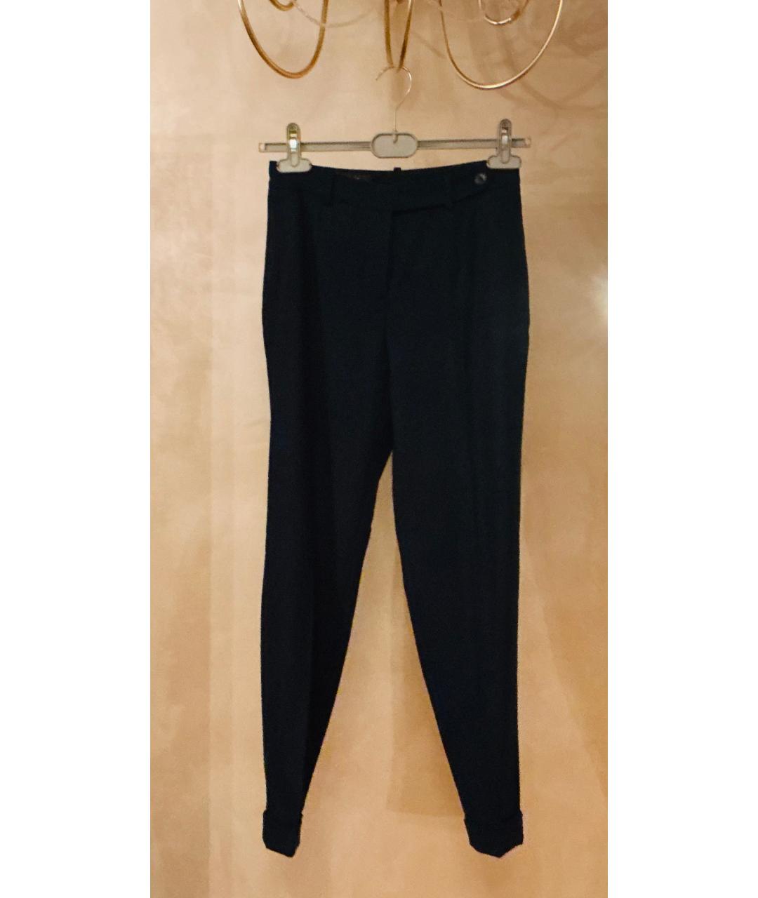 LORO PIANA Синие кашемировые прямые брюки, фото 5