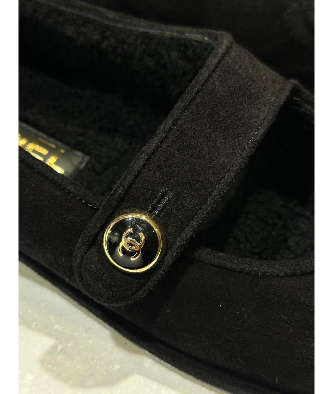 CHANEL Черные замшевые балетки, фото 4