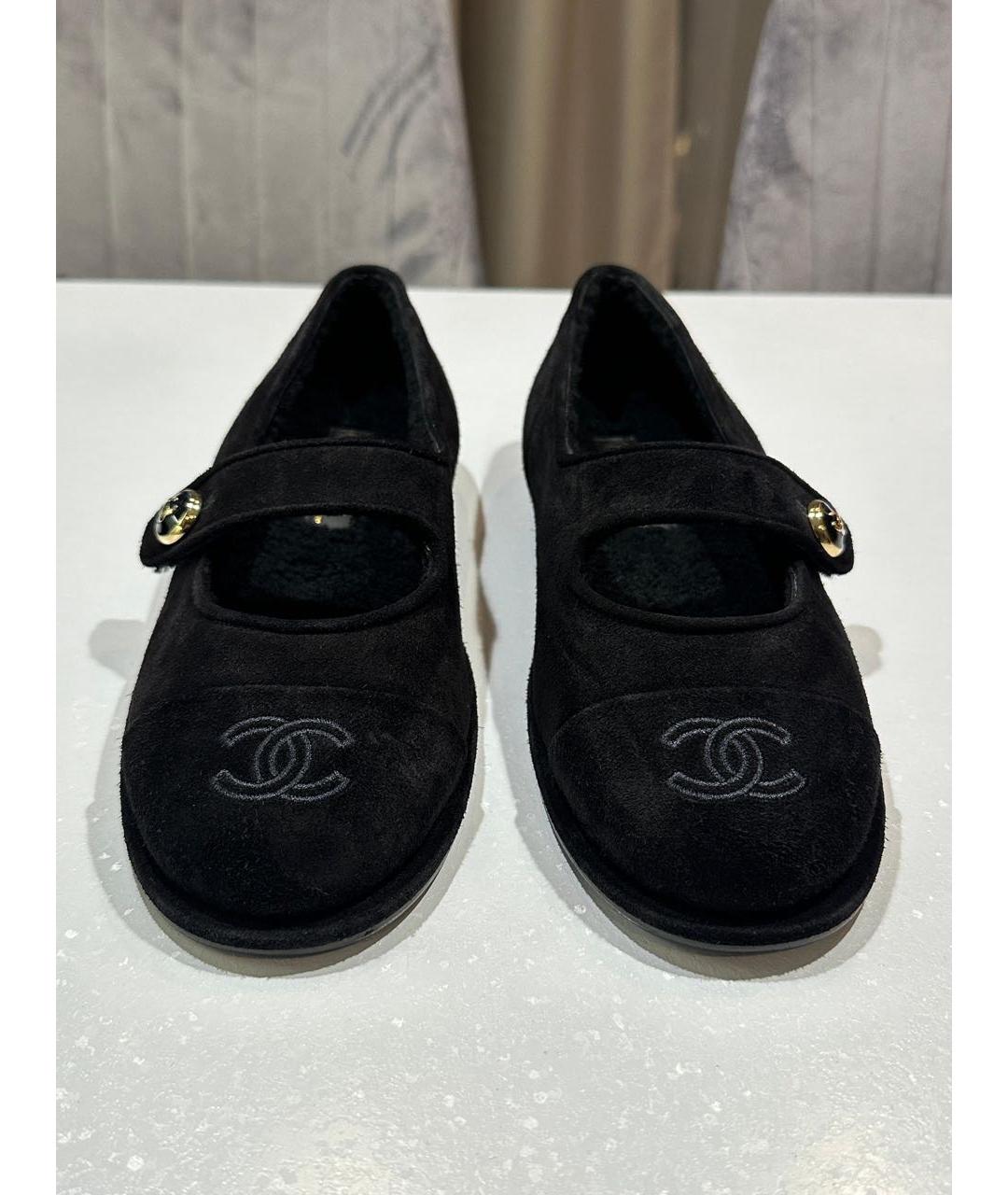 CHANEL Черные замшевые балетки, фото 2