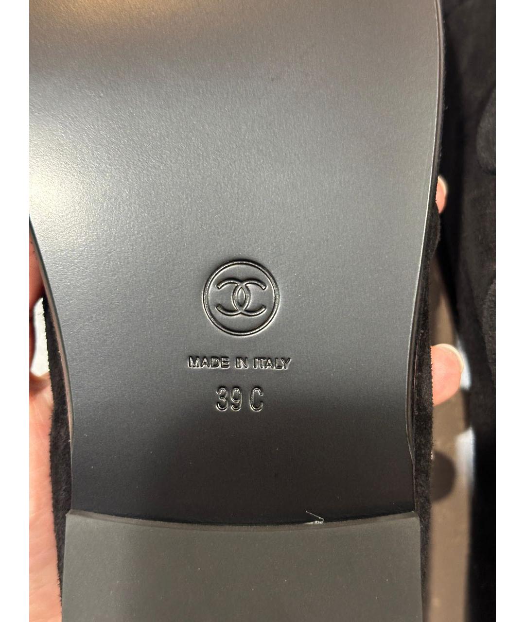 CHANEL Черные замшевые балетки, фото 5