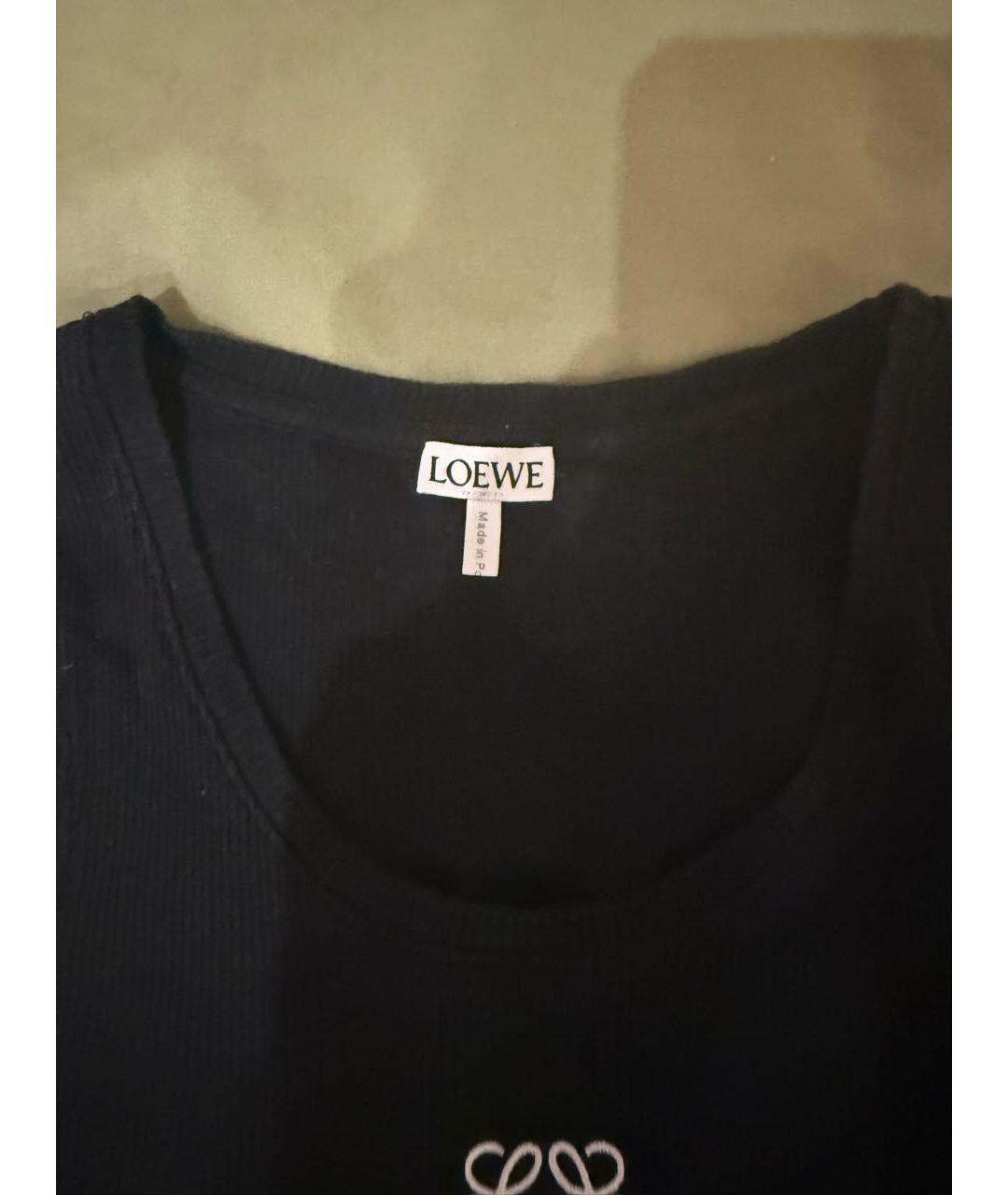LOEWE Черная хлопковая майка, фото 3
