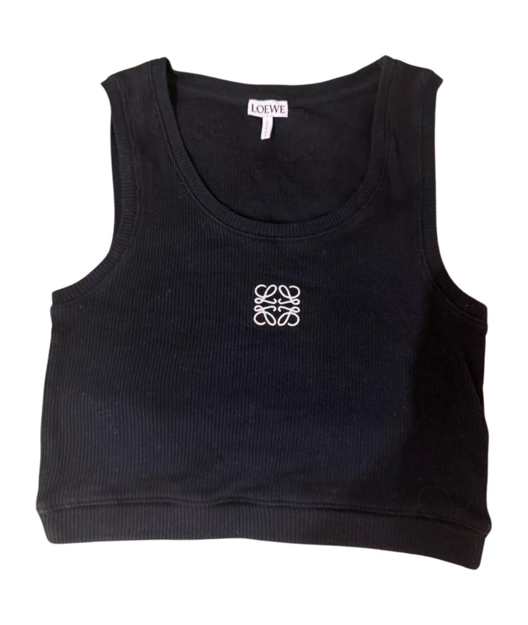 LOEWE Черная хлопковая майка, фото 1