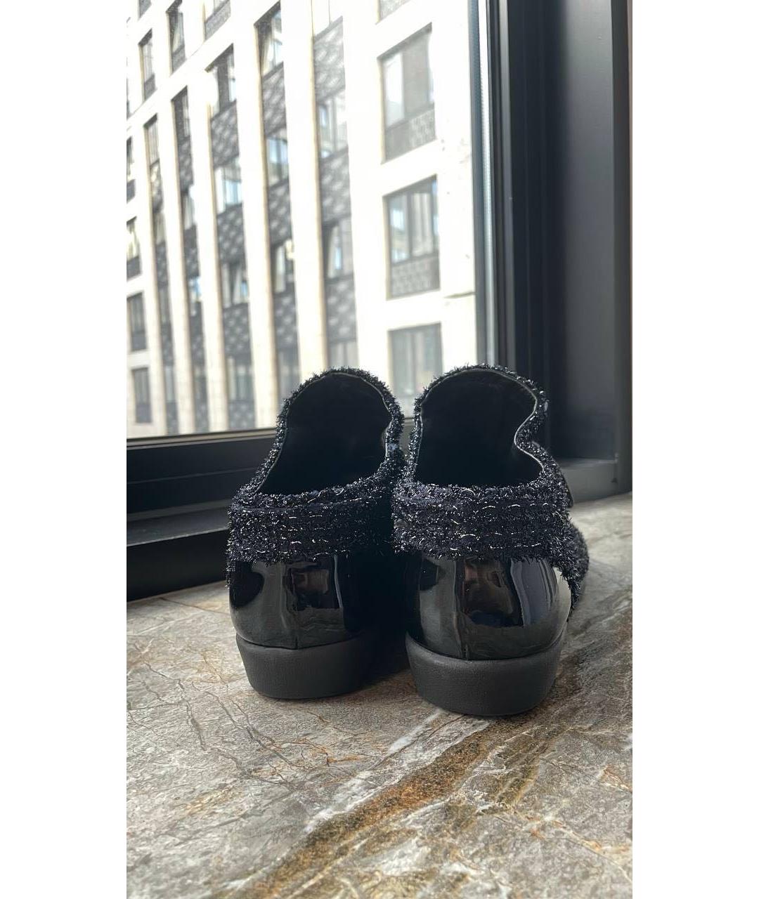 CHANEL Черные текстильные кеды, фото 4