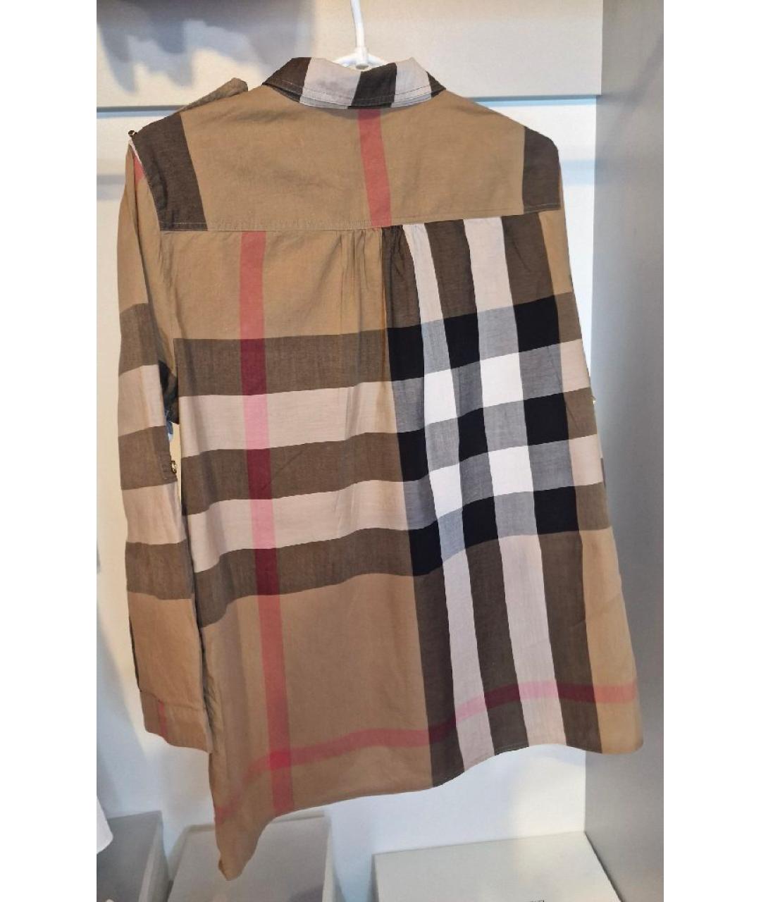 BURBERRY Бежевая хлопковая рубашка, фото 2