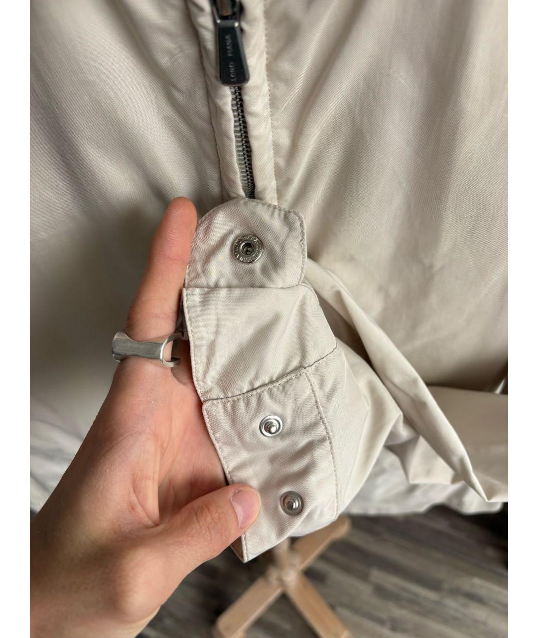 LORO PIANA Бежевая полиамидовая куртка, фото 7