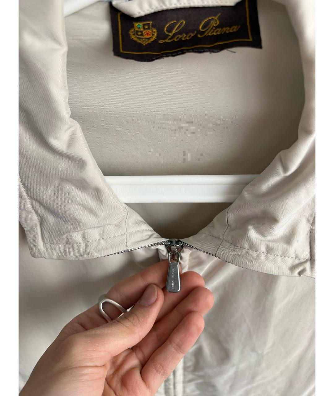 LORO PIANA Бежевая полиамидовая куртка, фото 3