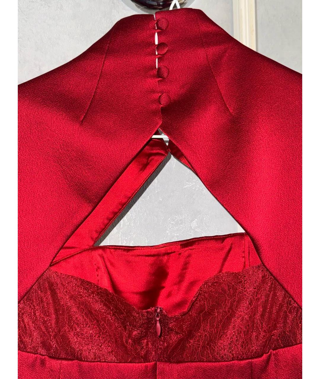 RASARIO Бордовое шелковое вечернее платье, фото 3