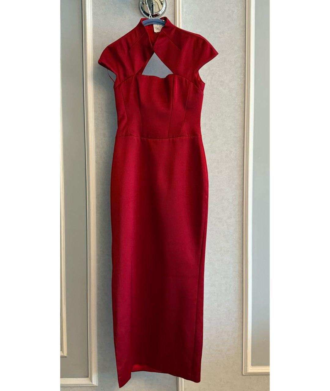 RASARIO Бордовое шелковое вечернее платье, фото 6