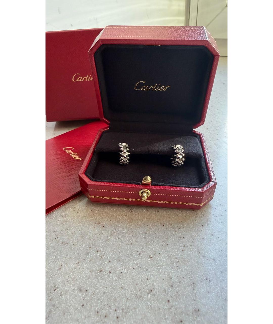 CARTIER Серебряные серьги из белого золота, фото 3