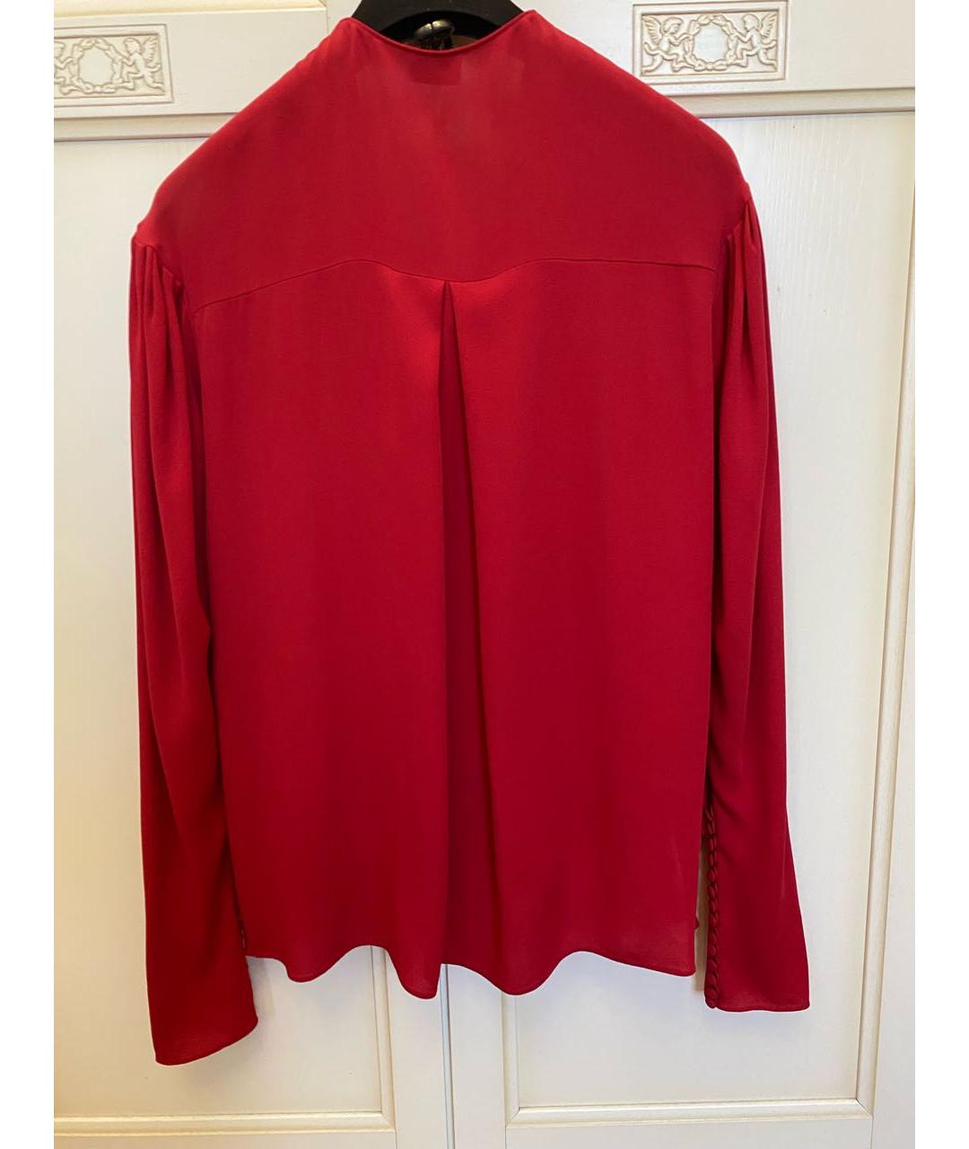 MAGDA BUTRYM Красная шелковая блузы, фото 4