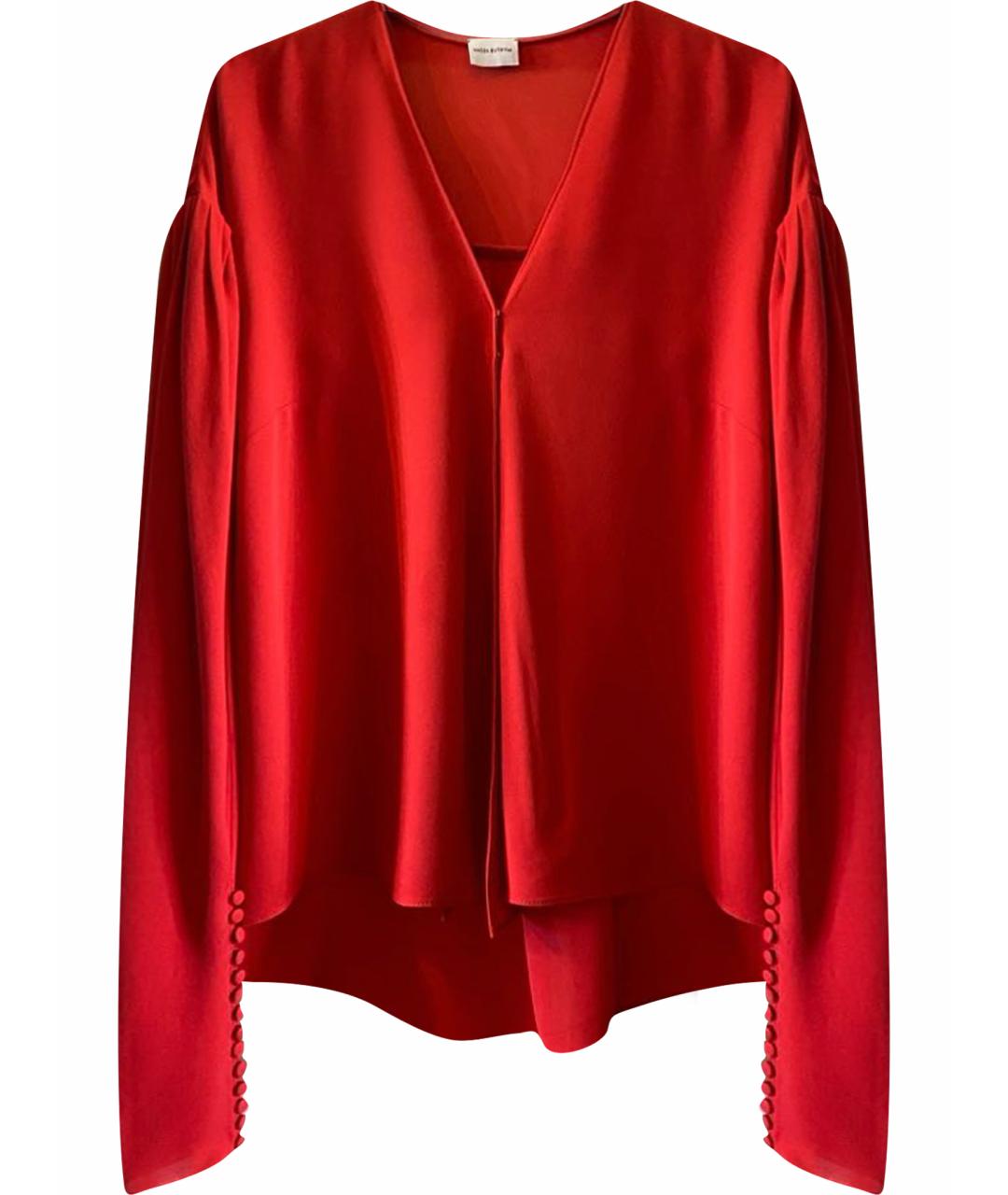 MAGDA BUTRYM Красная шелковая блузы, фото 1