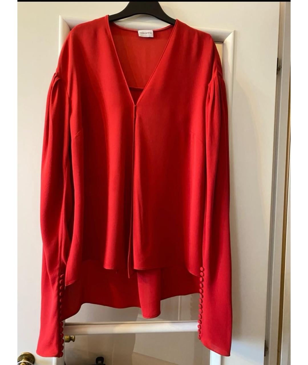 MAGDA BUTRYM Красная шелковая блузы, фото 8