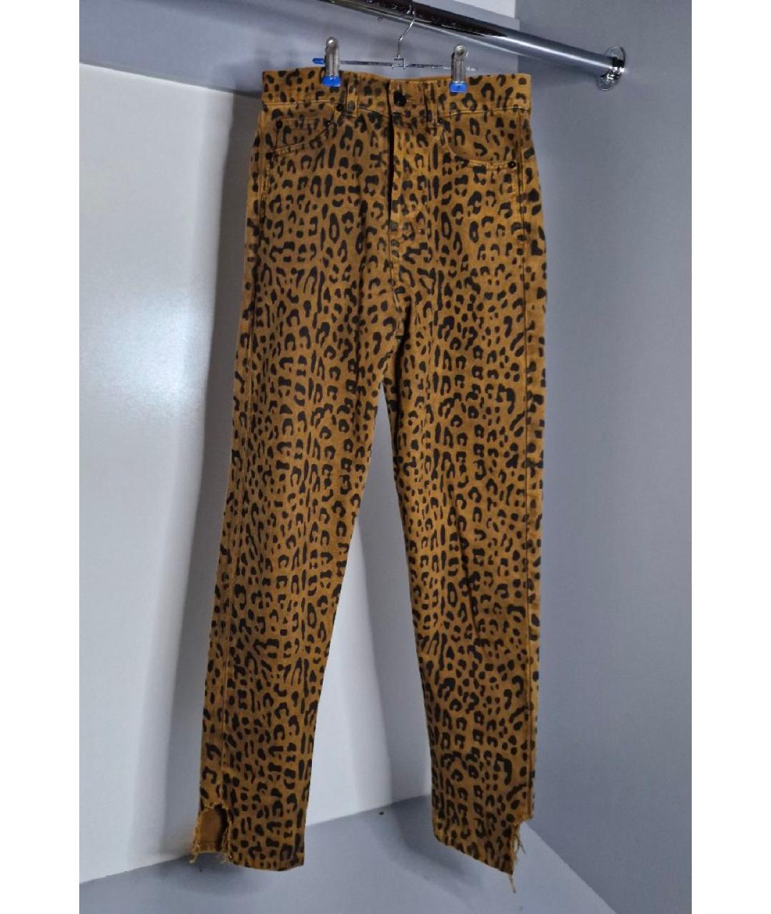 SAINT LAURENT Коричневые хлопковые джинсы слим, фото 2