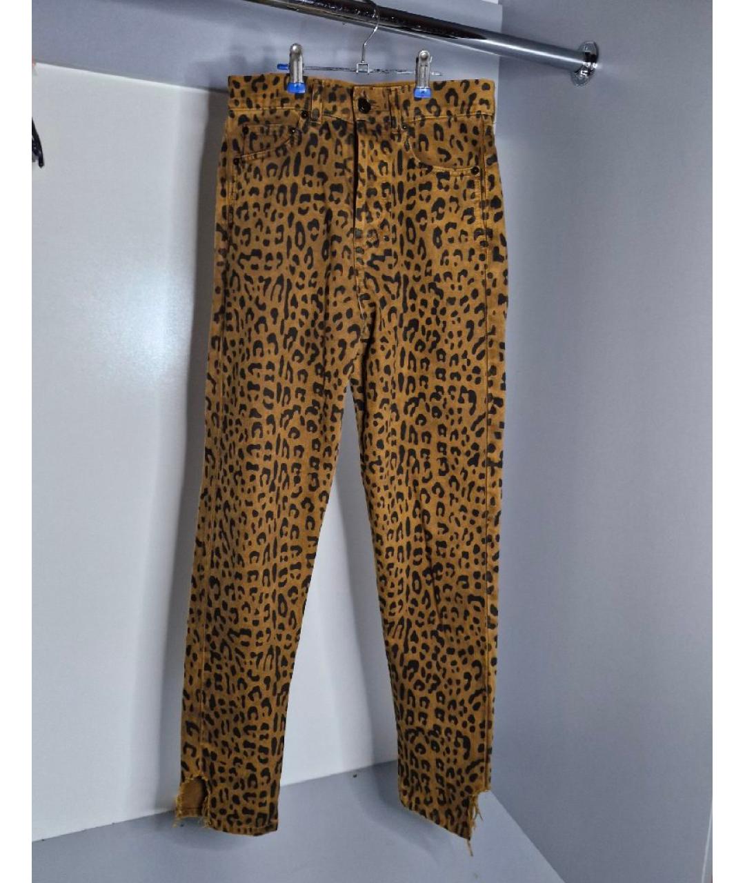 SAINT LAURENT Коричневые хлопковые джинсы слим, фото 5