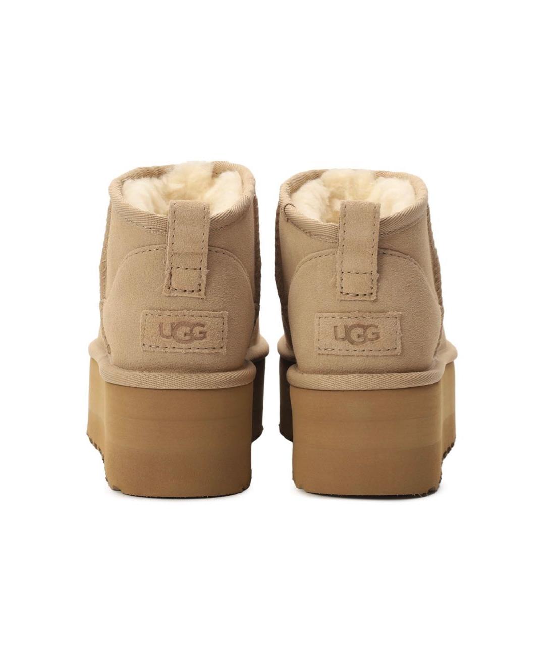 UGG AUSTRALIA Бежевые замшевые ботинки, фото 3