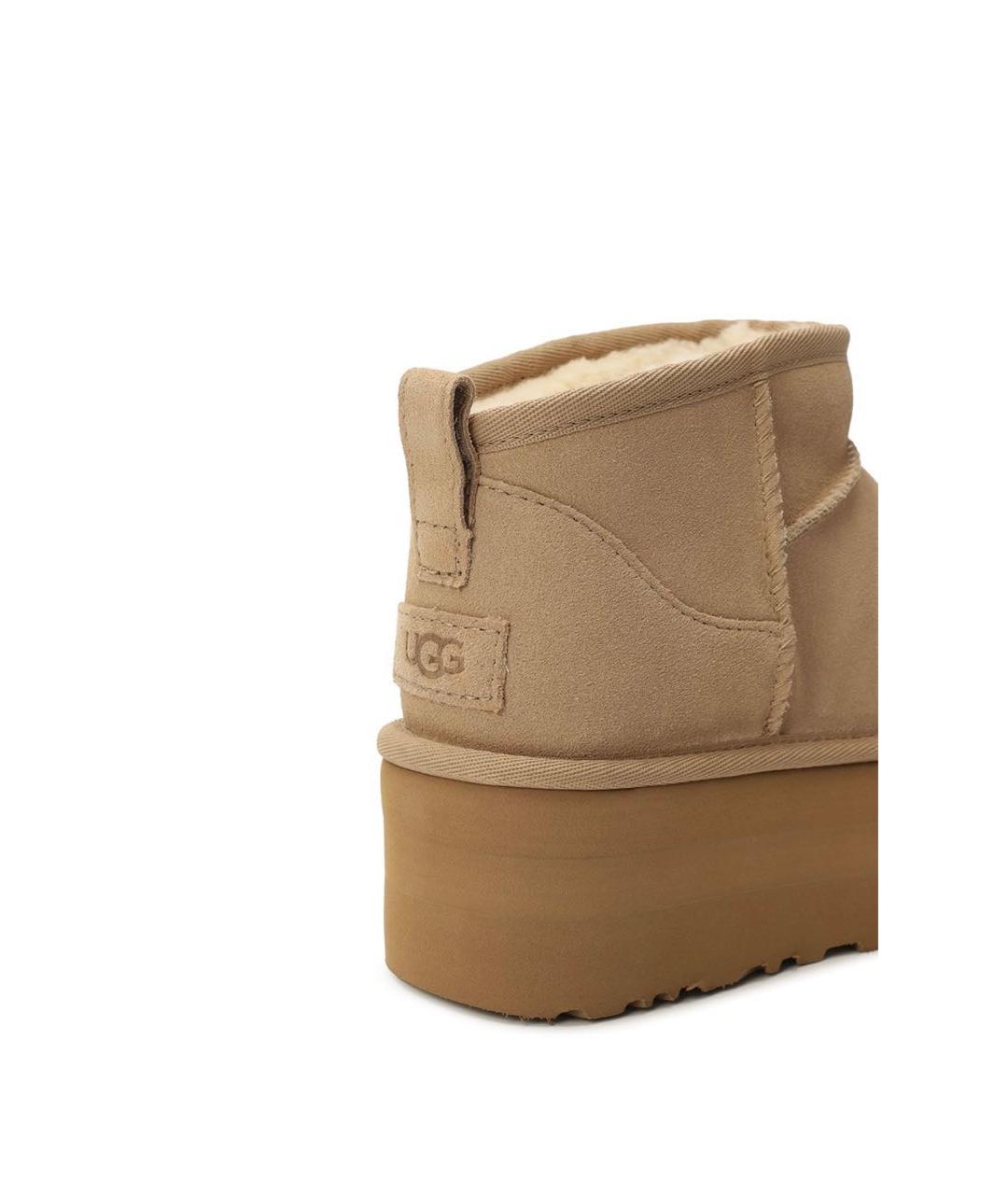 UGG AUSTRALIA Бежевые замшевые ботинки, фото 5
