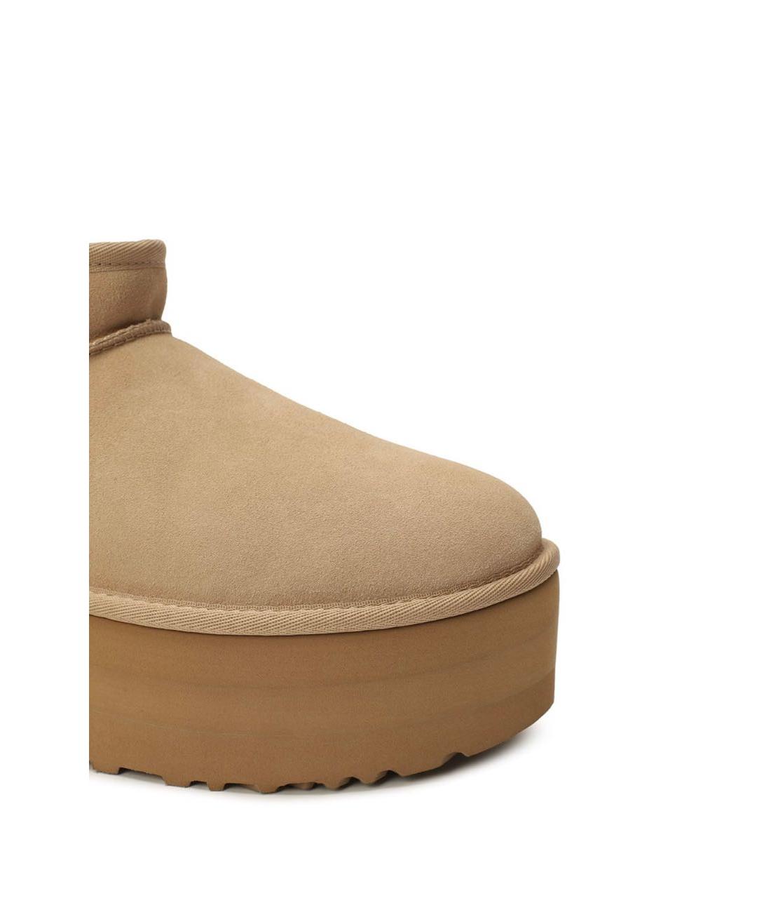 UGG AUSTRALIA Бежевые замшевые ботинки, фото 4