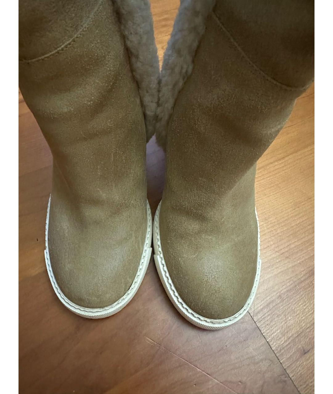 SEE BY CHLOE Бежевые замшевые сапоги, фото 3