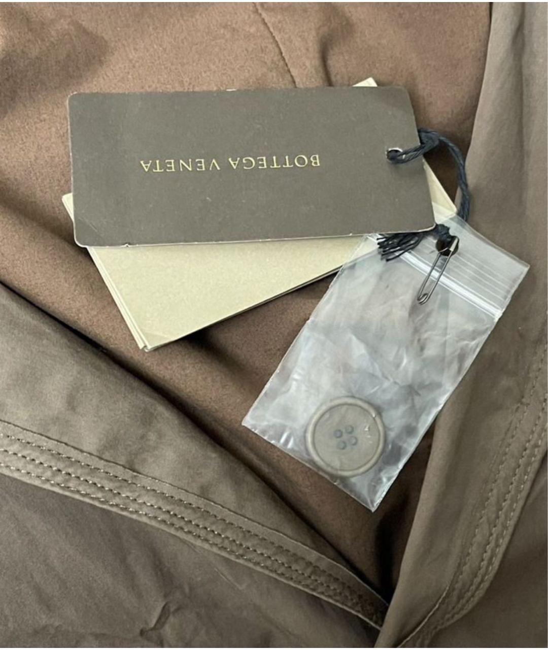 BOTTEGA VENETA Коричневый хлопковый пиджак, фото 3