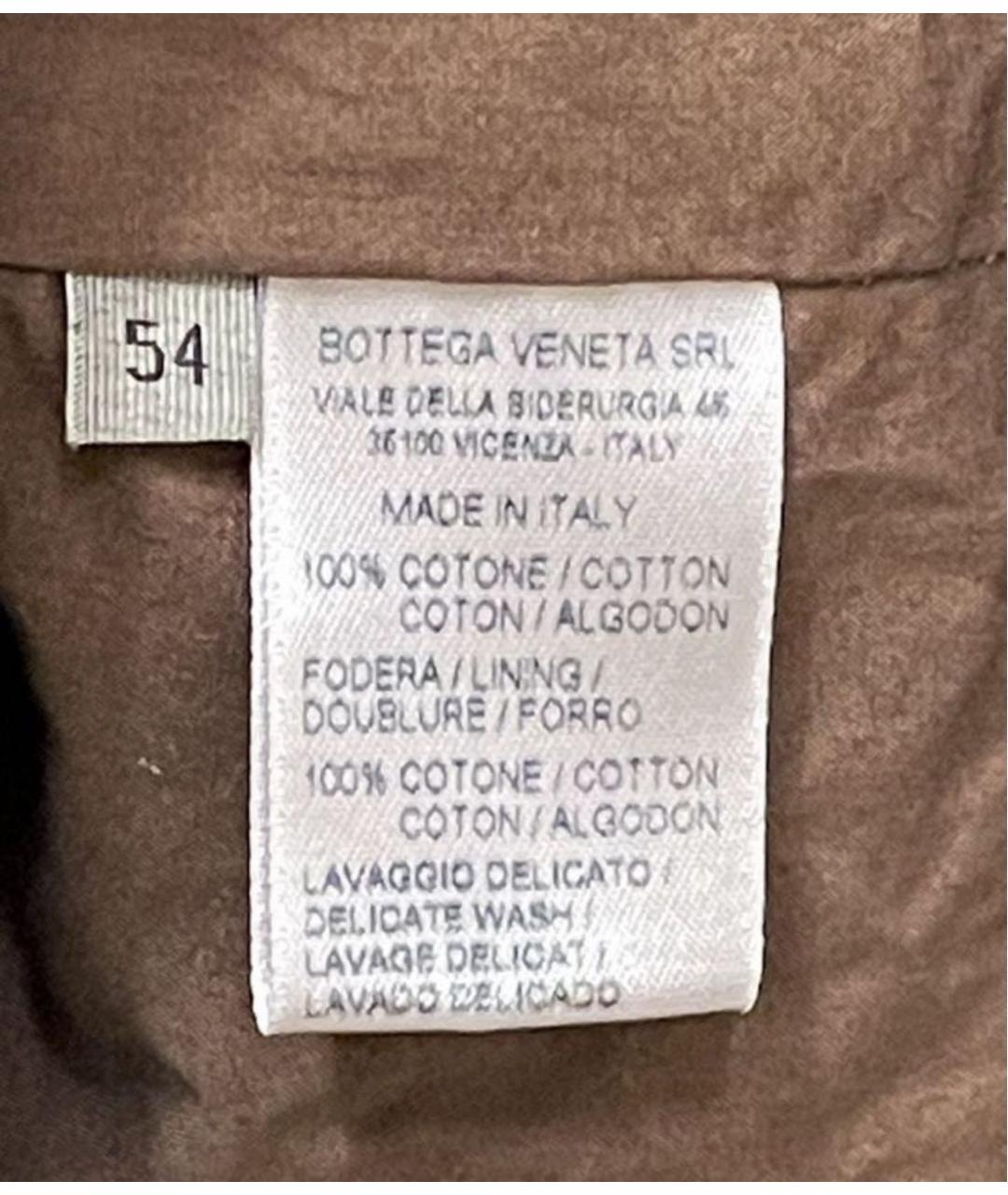 BOTTEGA VENETA Коричневый хлопковый пиджак, фото 6
