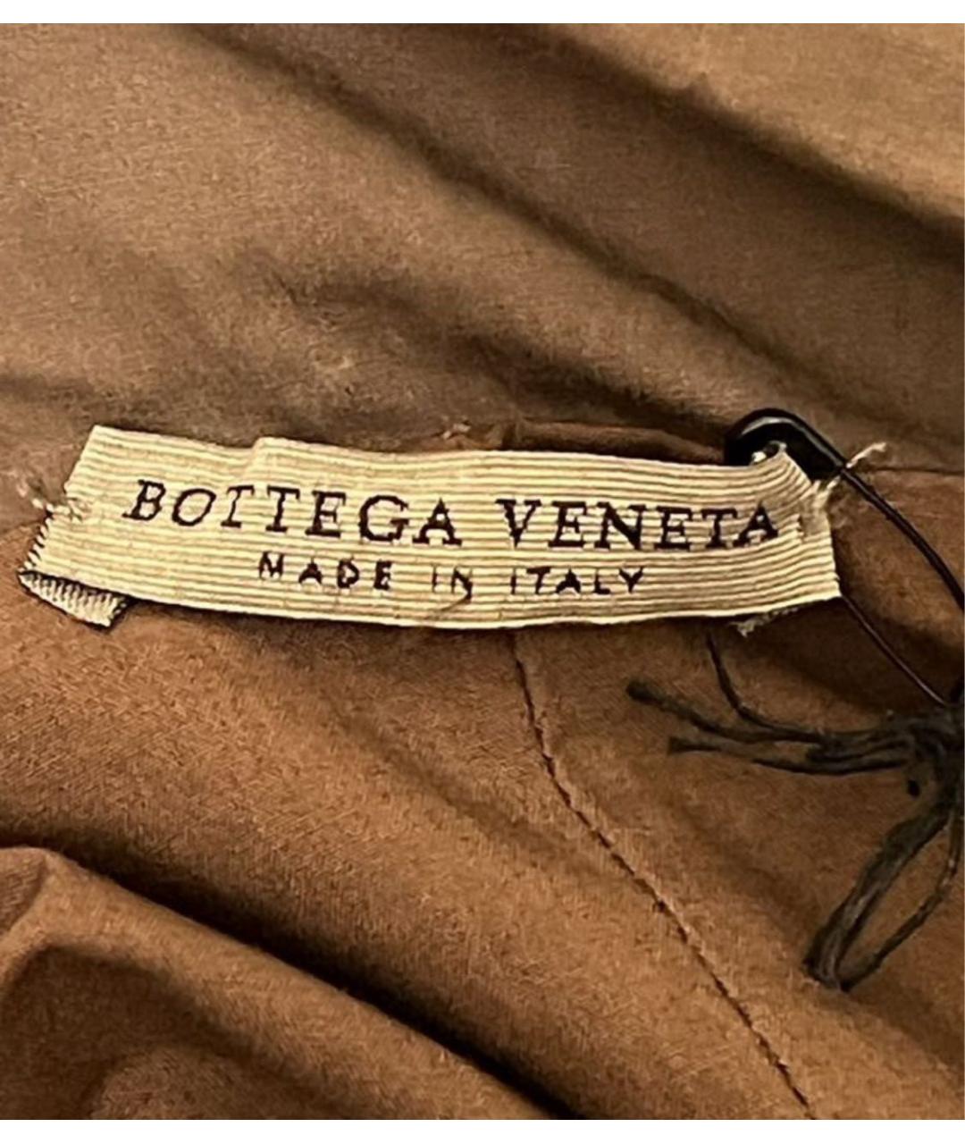 BOTTEGA VENETA Коричневый хлопковый пиджак, фото 4