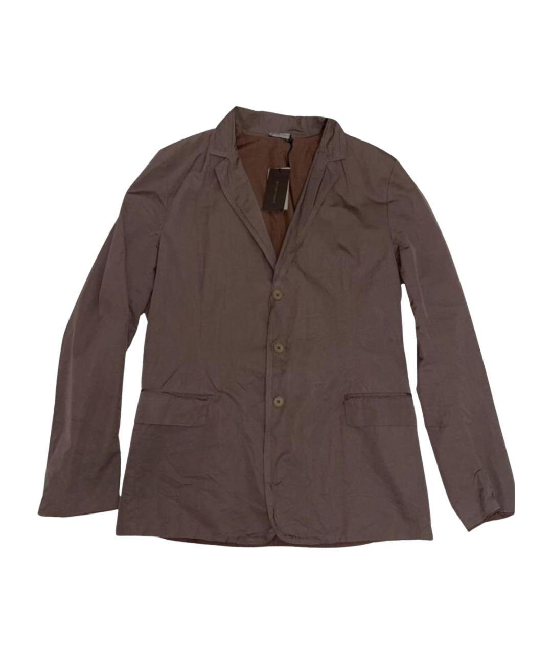 BOTTEGA VENETA Коричневый хлопковый пиджак, фото 1