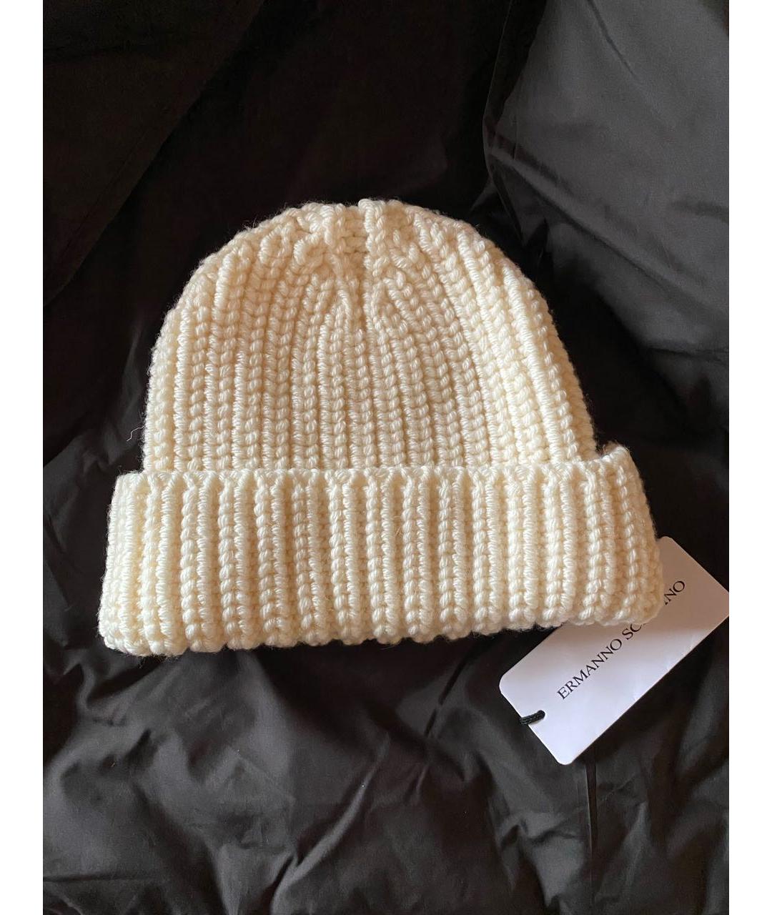 ERMANNO SCERVINO Белая шерстяная шапка, фото 7