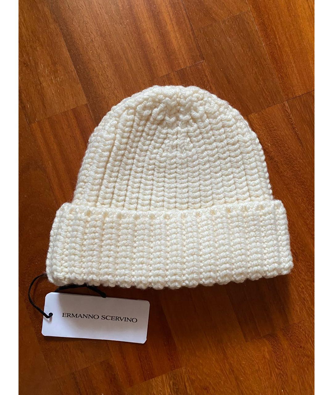 ERMANNO SCERVINO Белая шерстяная шапка, фото 2