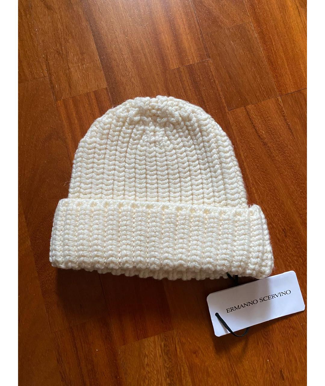 ERMANNO SCERVINO Белая шерстяная шапка, фото 8