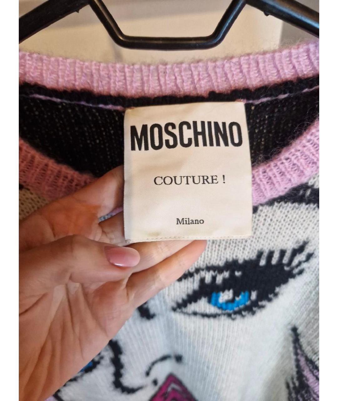 MOSCHINO Черный шерстяной джемпер / свитер, фото 2