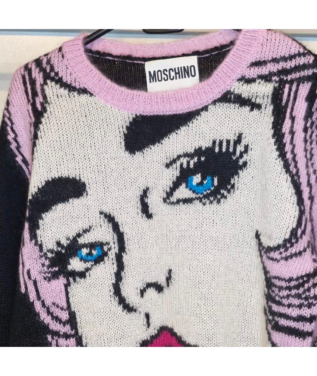 MOSCHINO Черный шерстяной джемпер / свитер, фото 4