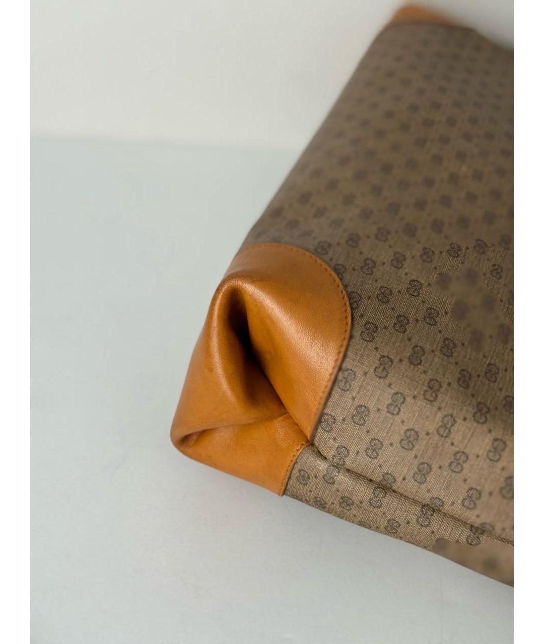 GUCCI Коричневая кожаная сумка тоут, фото 4