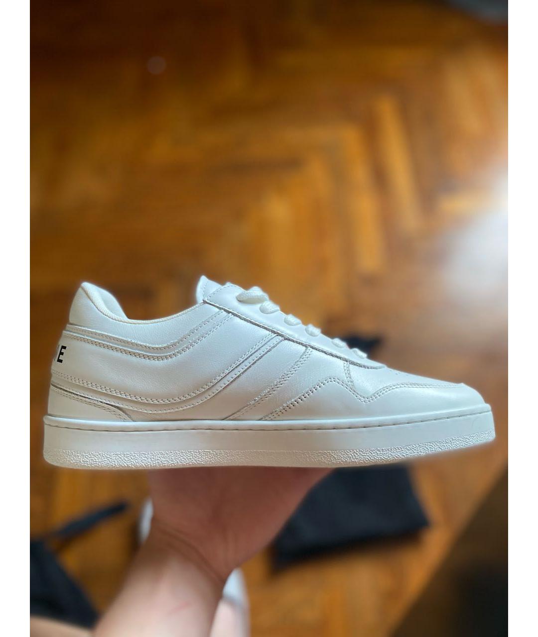 CELINE Белые кожаные кеды, фото 5