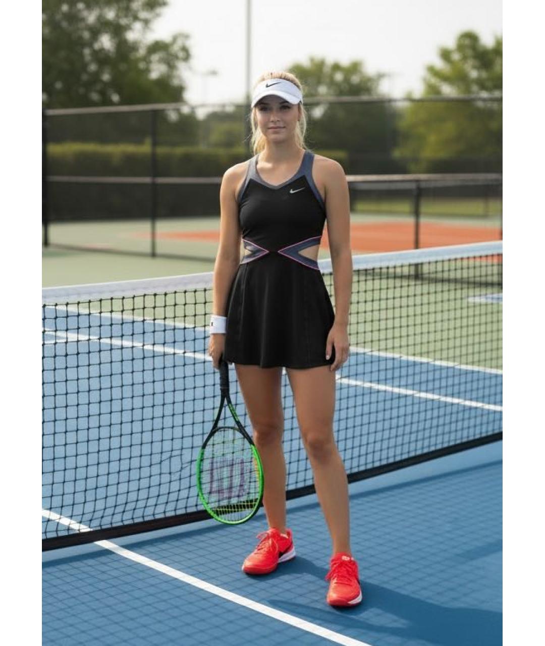 NIKE Черное полиэстеровое платье, фото 3