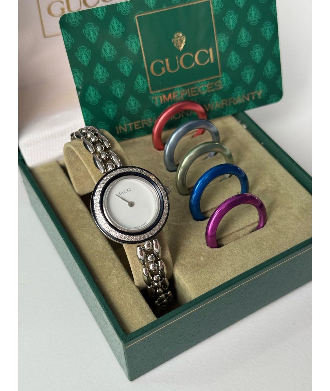 GUCCI Серебряные серебряные часы, фото 8