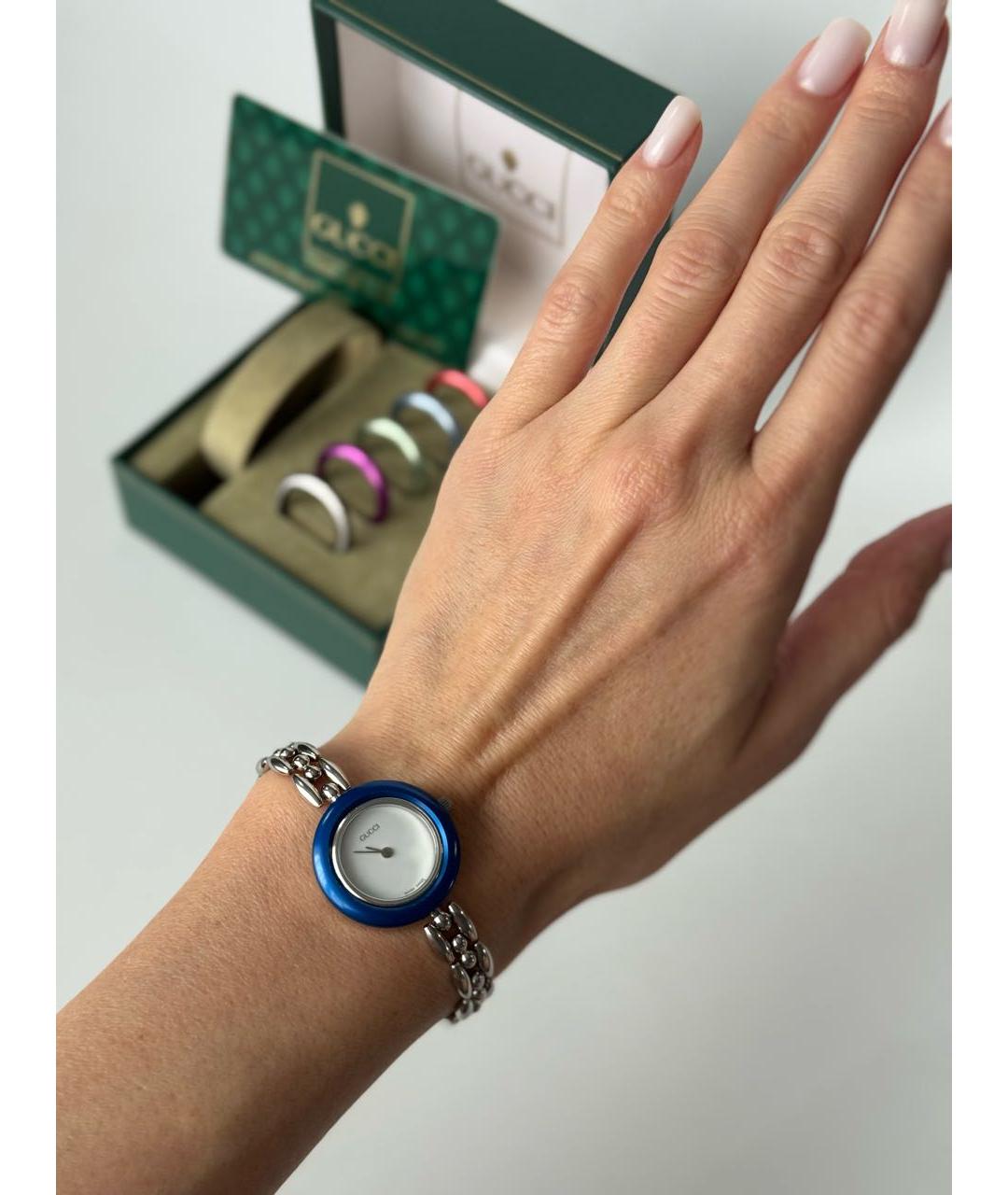 GUCCI Серебряные серебряные часы, фото 6