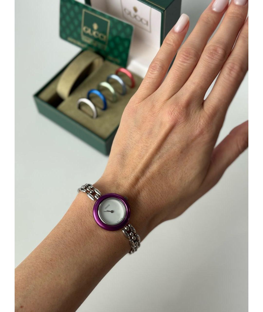 GUCCI Серебряные серебряные часы, фото 5