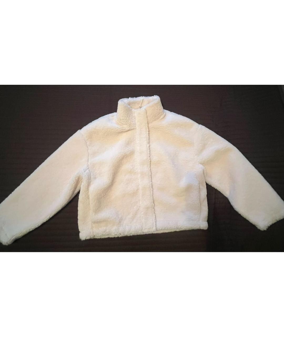 CALVIN KLEIN Белая синтетическая шуба, фото 5