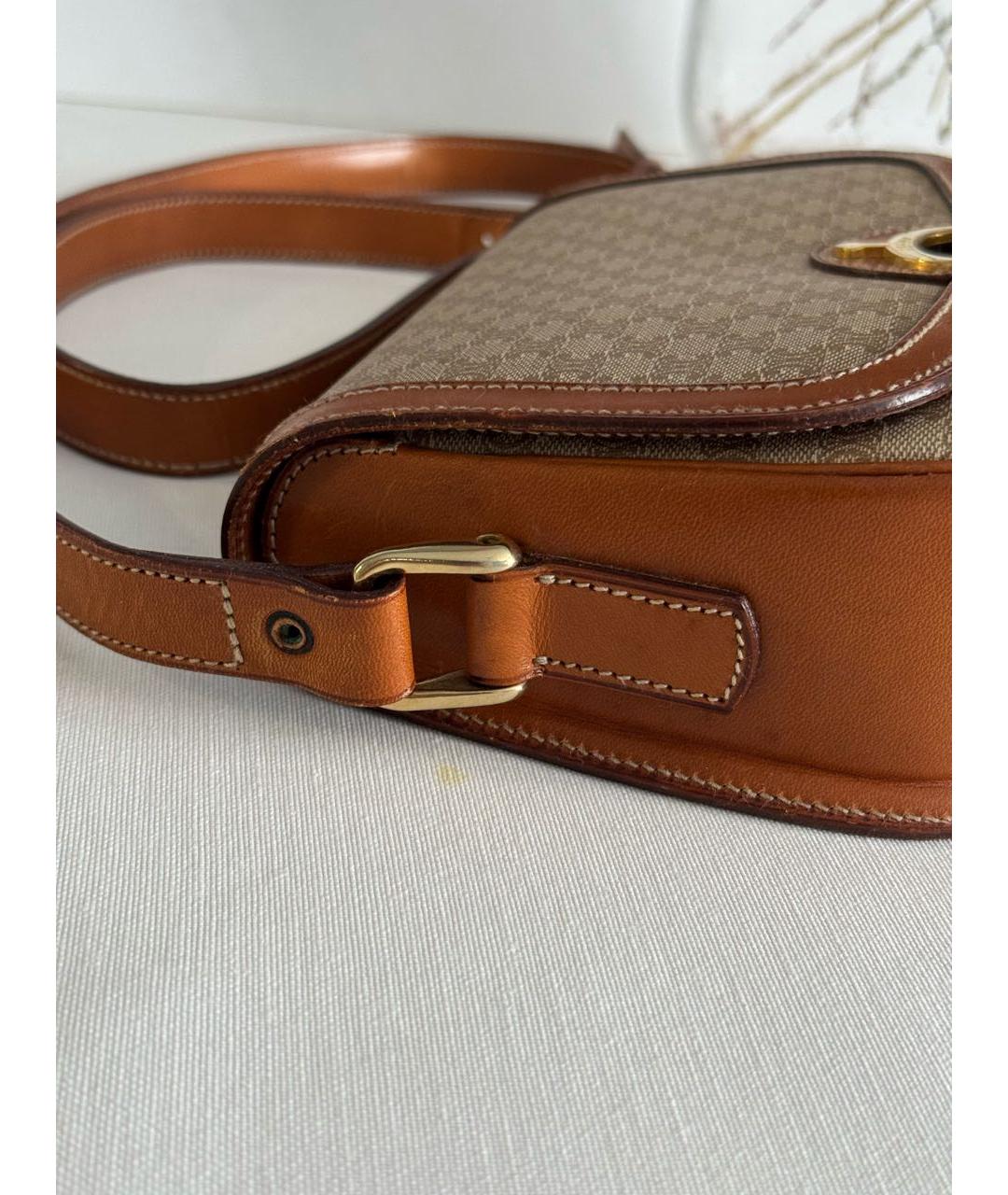 CELINE Коричневая кожаная сумка через плечо, фото 6