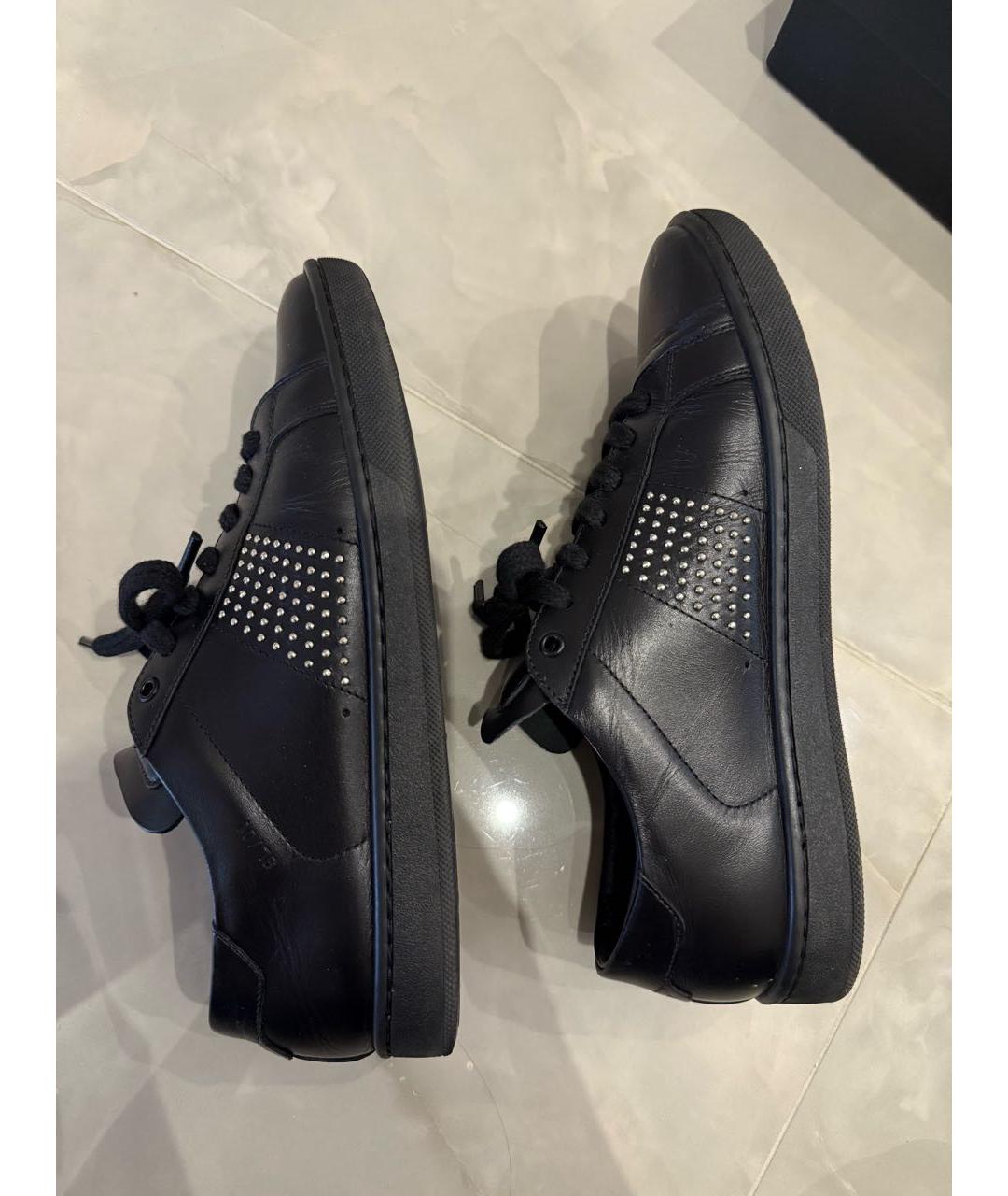 SAINT LAURENT Черные кожаные кеды, фото 7