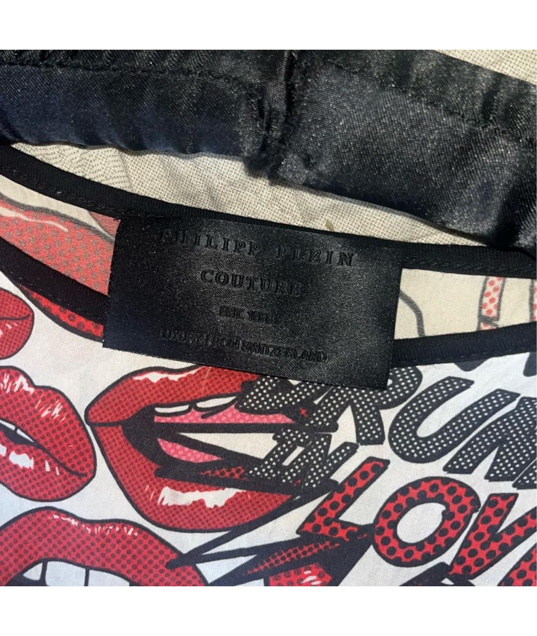 PHILIPP PLEIN Красная шелковая футболка, фото 3