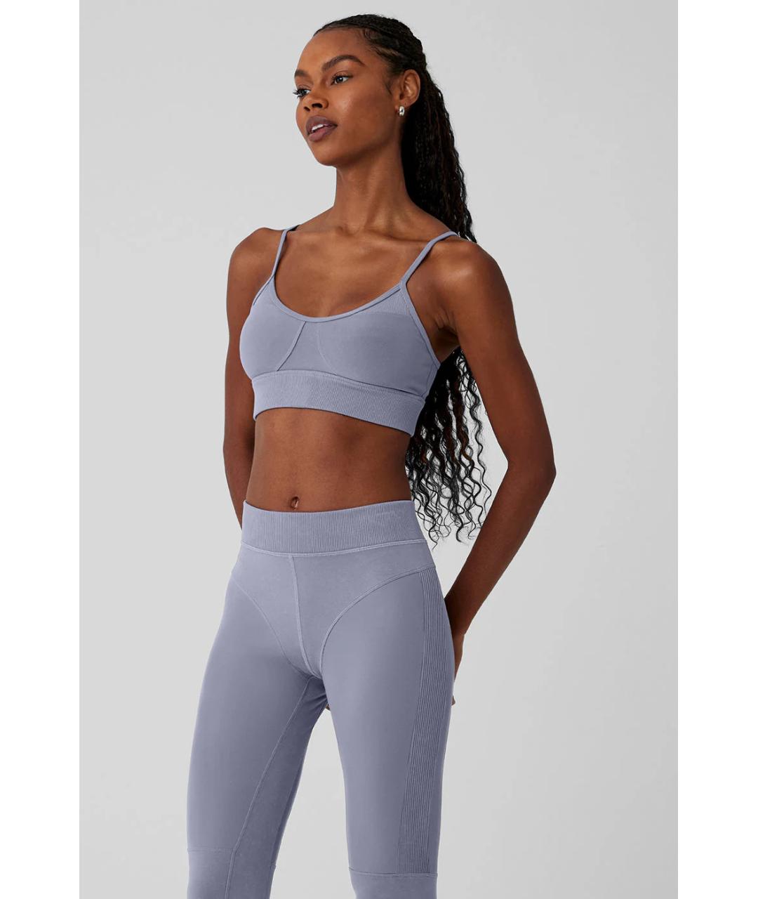 ALO YOGA Серая полиэстеровая майка, фото 2