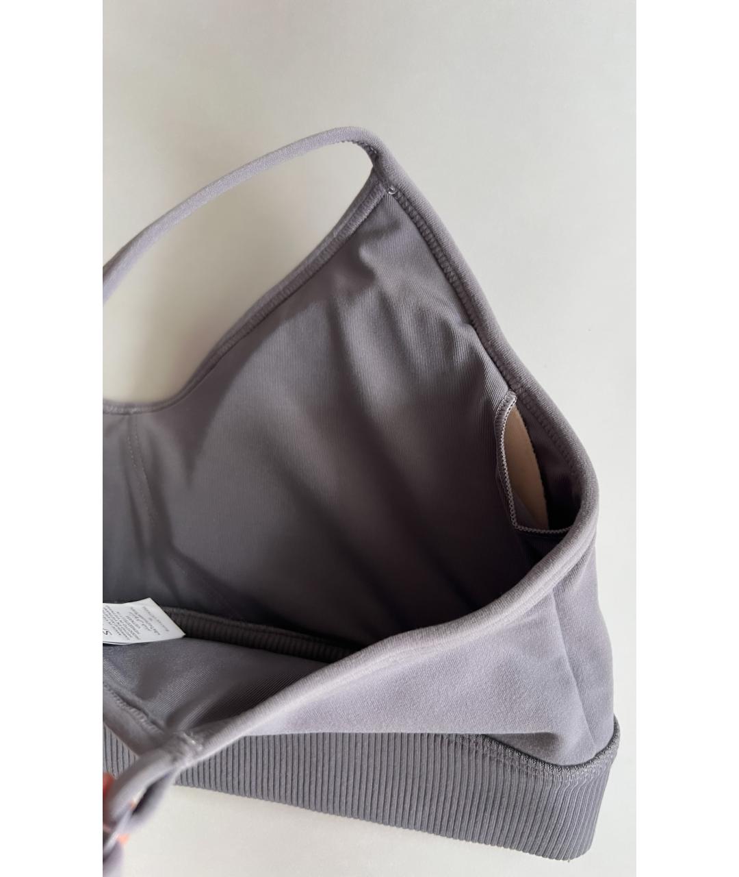 ALO YOGA Серая полиэстеровая майка, фото 3